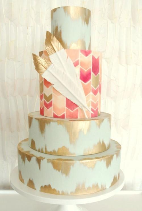 11 Photos of Bohemian Bridal Shower Cakes