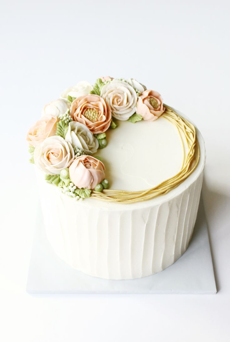 Buttercream Flower Cake Designs Buttercream Flower Cake Designs