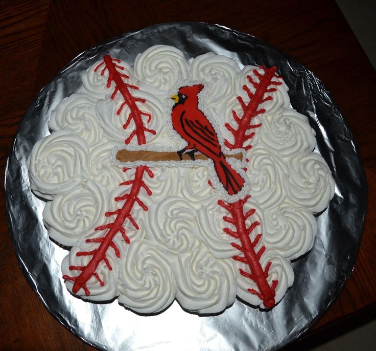 Cardinals Baseball Cake Cupcakes