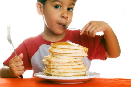 Children Eating Pancakes