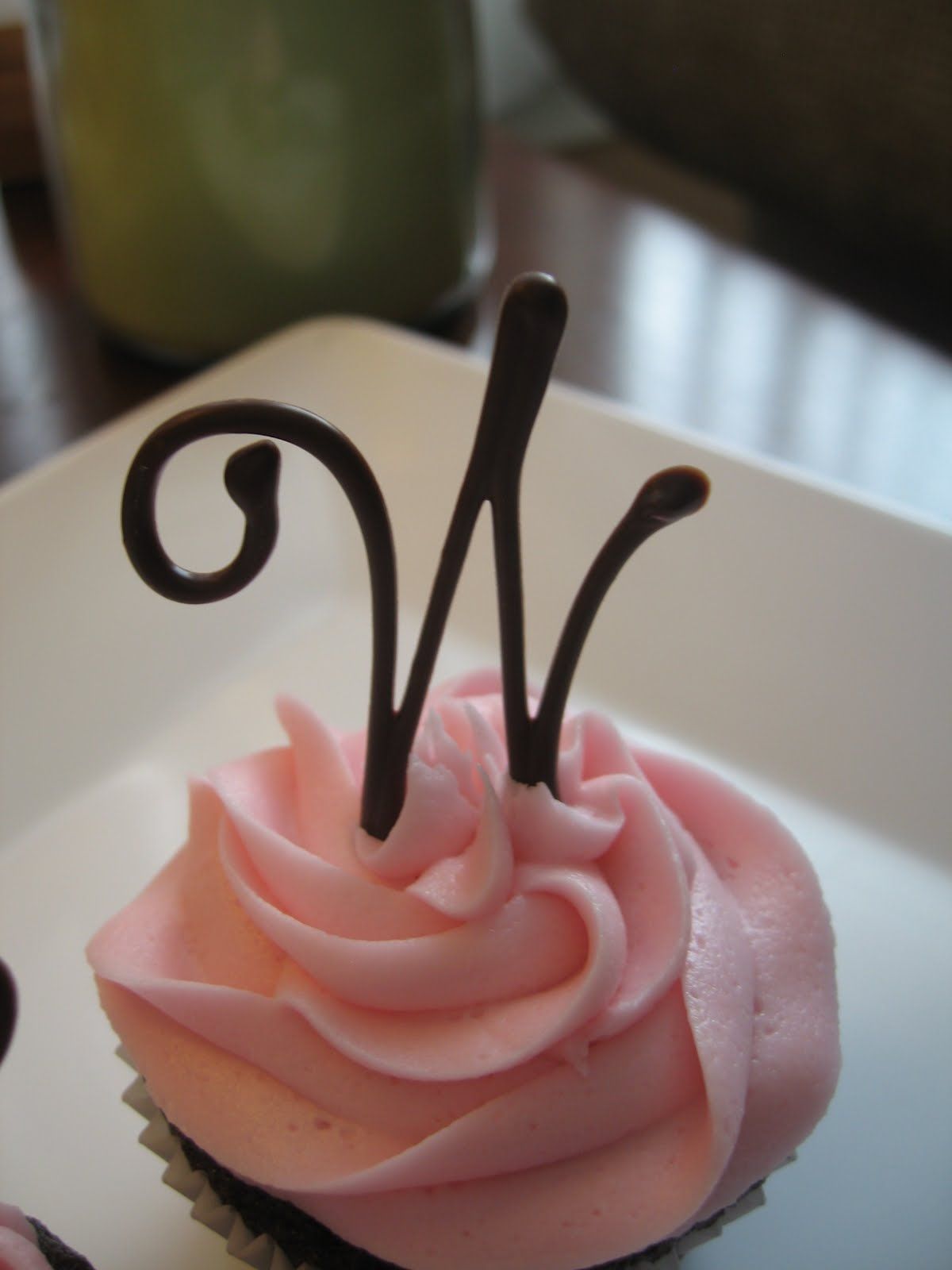 Chocolate Monogram Cupcake Topper Chocolate Monogram Cupcake Topper