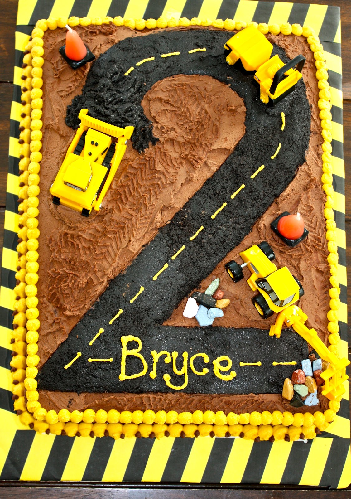 Construction 2nd Birthday Cake