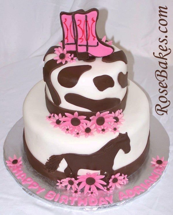 Cowgirl Birthday Cake