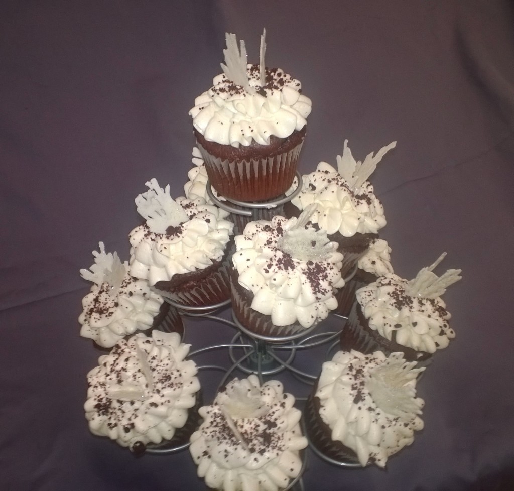 Cupcake with Chocolate Shavings