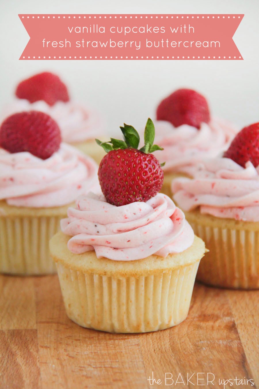 Cupcakes with Strawberry Buttercream Recipe