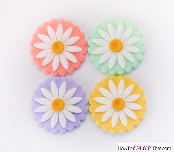 Daisy Fondant Cupcake Toppers