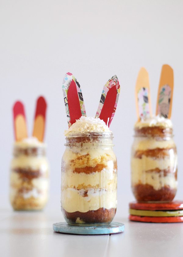 Easter Bunny Cake in a Jar