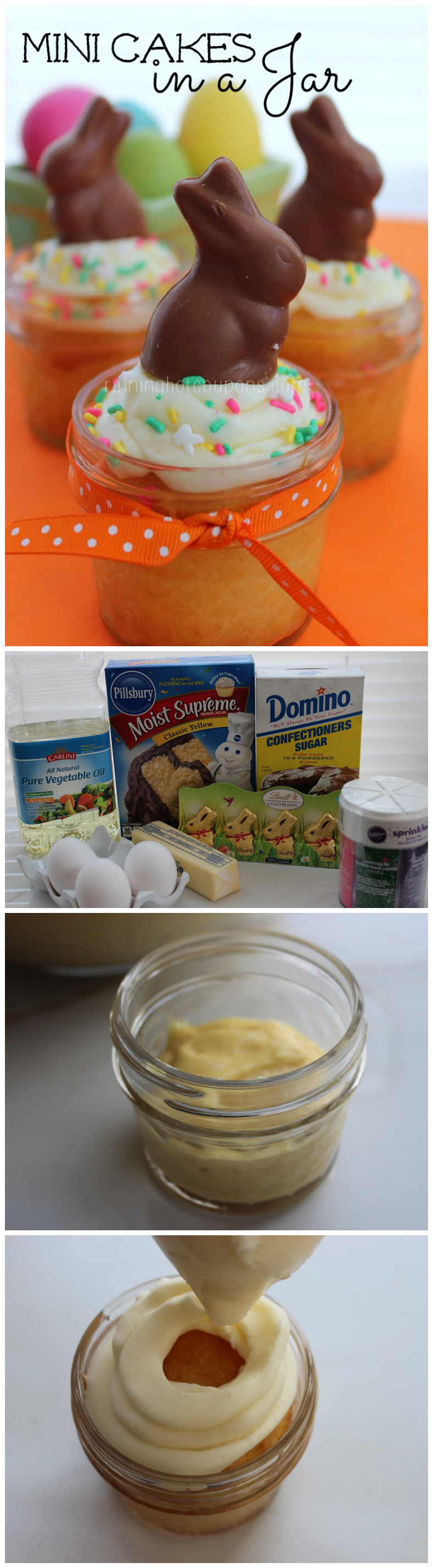 Easter Mini Cakes in a Jar