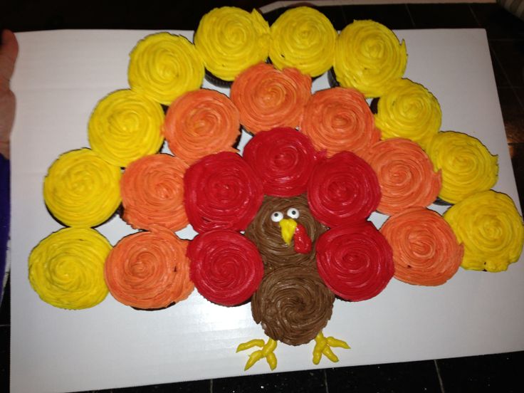 Easy Turkey Cupcake Cake