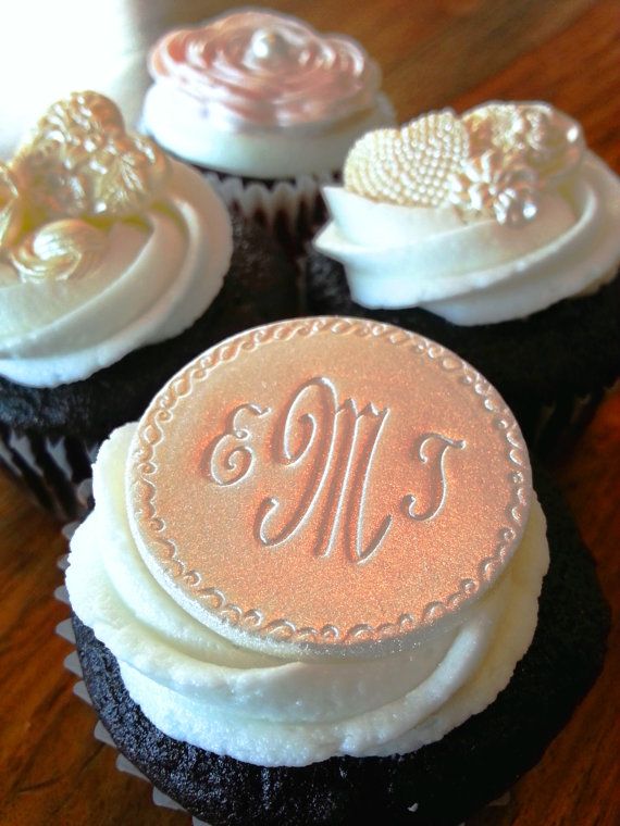 Edible Monogram Cupcake Toppers Edible Monogram Cupcake Toppers