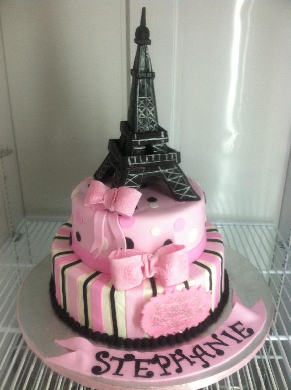 Eiffel Tower Birthday Cake