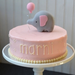 Elephant Baby Shower Cake