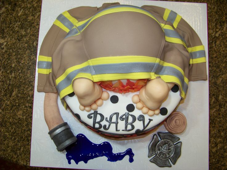 Firefighter Baby Shower Cake