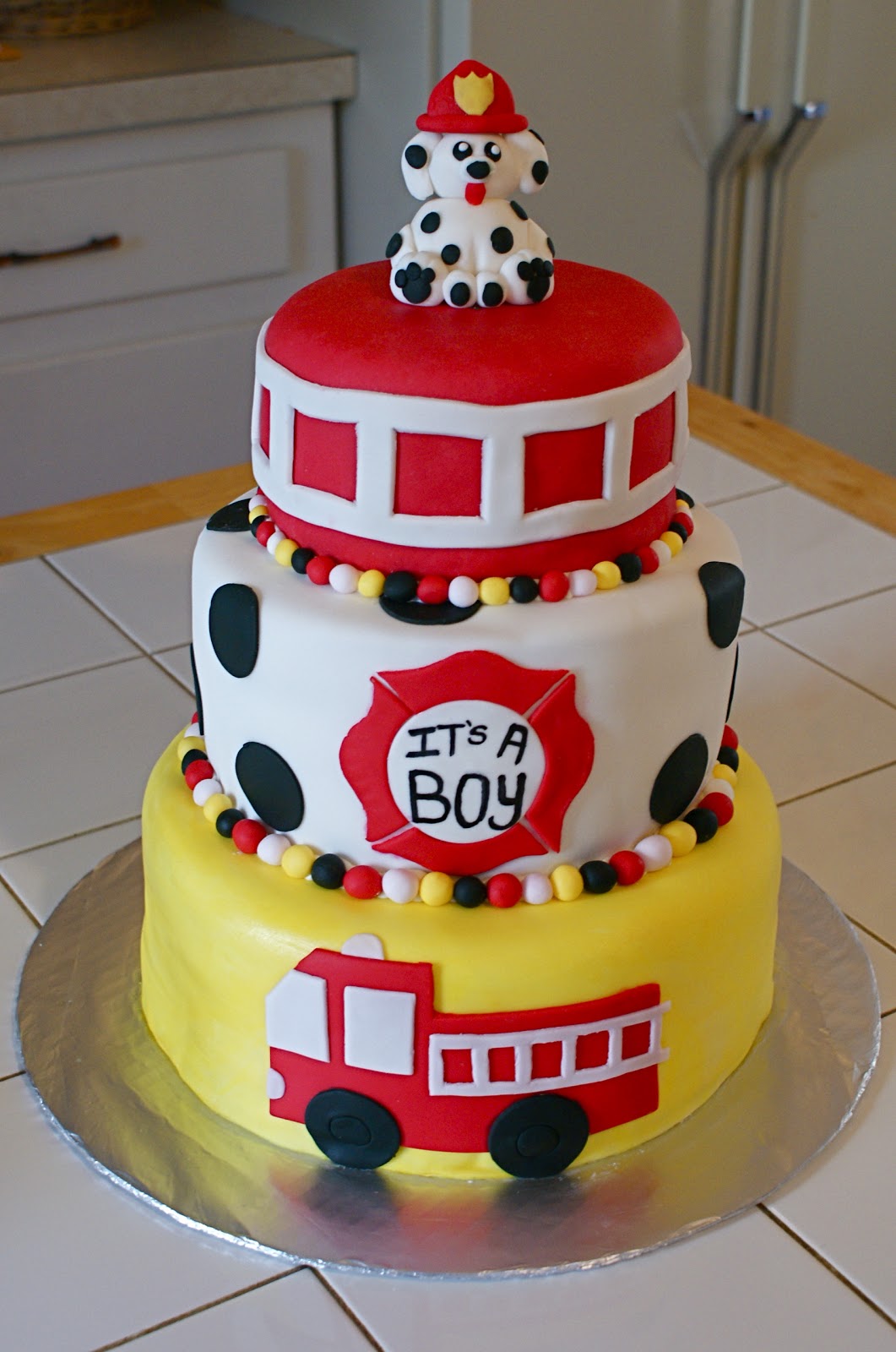 Firefighter Baby Shower Cake