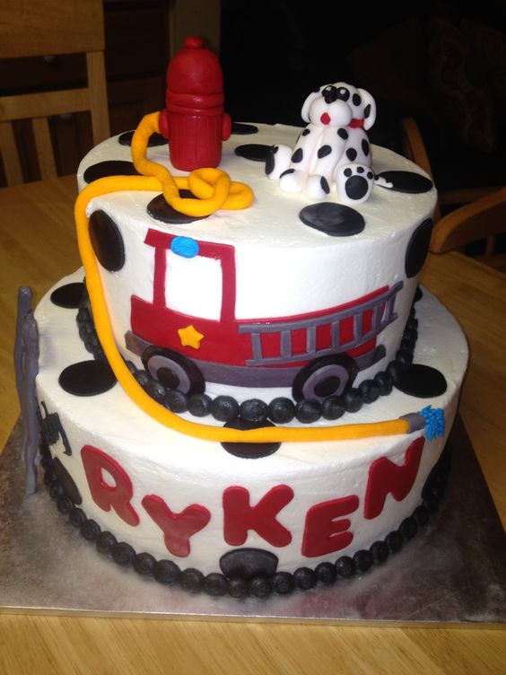 Fireman Baby Shower Cake