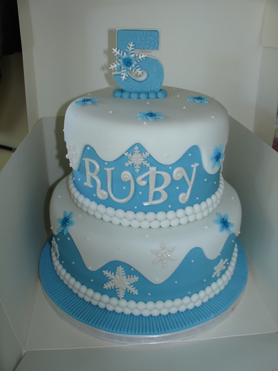 Fondant Birthday Cake Frozen