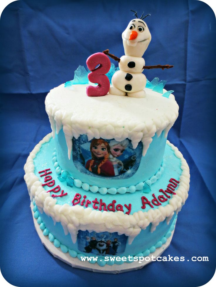 Fondant Birthday Cake Frozen