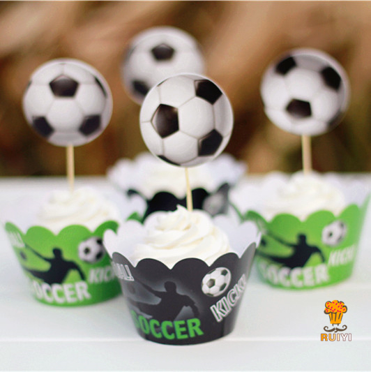 Football Baby Shower Cupcakes