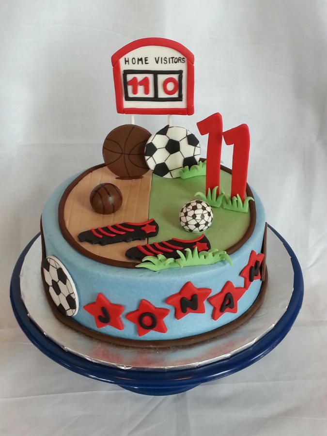 Football Basketball Soccer Cakes