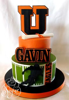 Football Graduation Cake Ideas