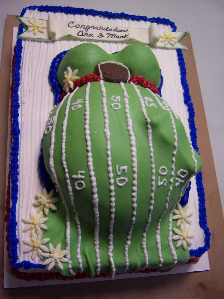 Football Themed Baby Shower Cake for a Boy Football Themed Baby Shower Cake for a Boy