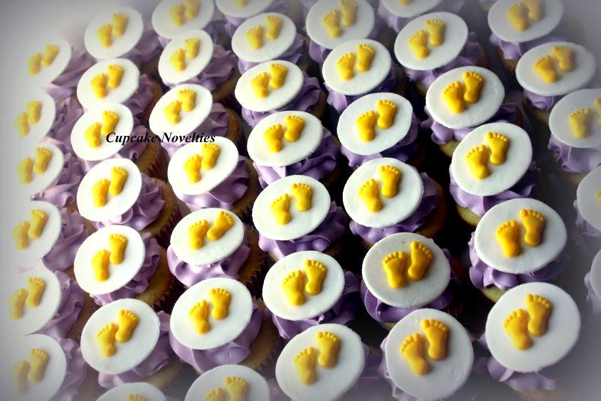 Footprint Baby Shower Cupcakes