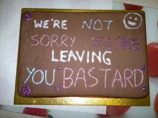 Funny Farewell Cake Leaving the Job