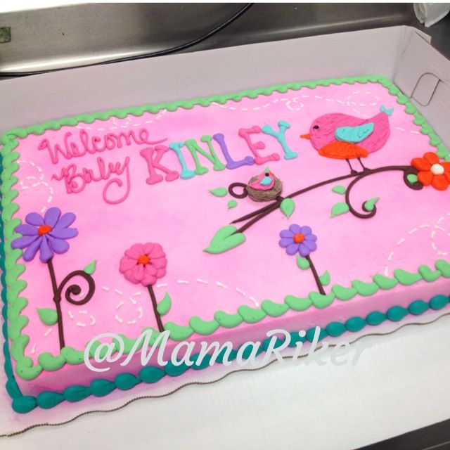 Girl Baby Shower Sheet Cake Girl Baby Shower Sheet Cake
