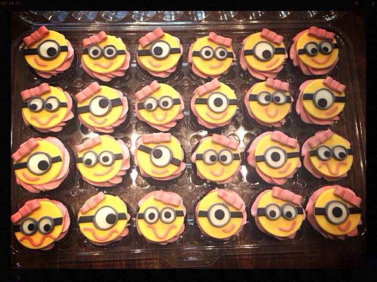 Girl Minion Cupcake Toppers Girl Minion Cupcake Toppers