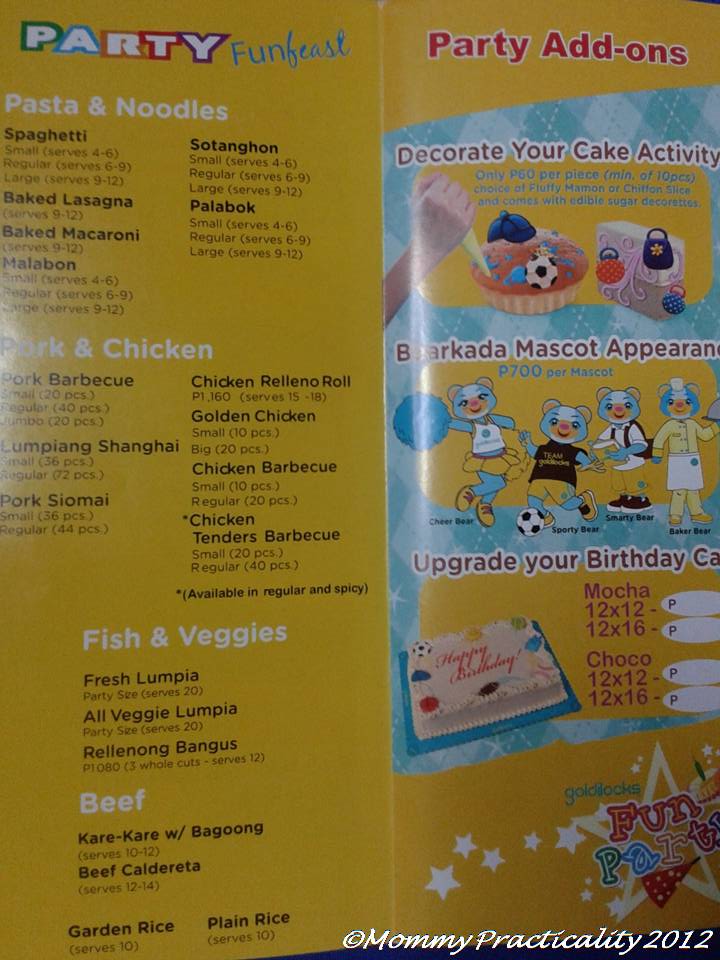 Goldilocks Birthday Cakes Price List