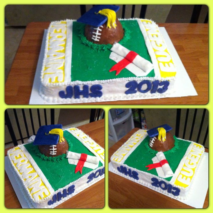 Graduation Football Cake