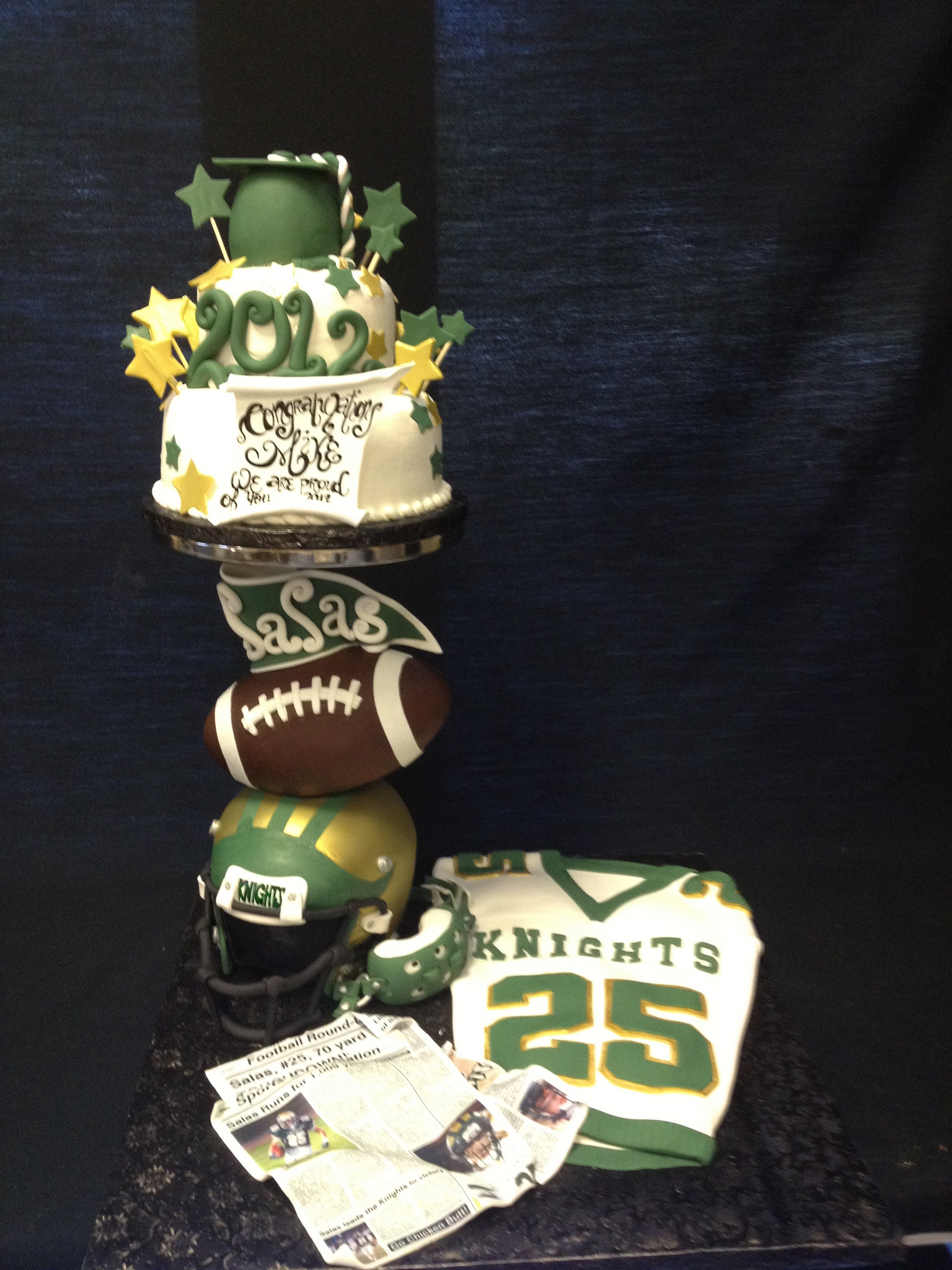 Graduation Football Cake