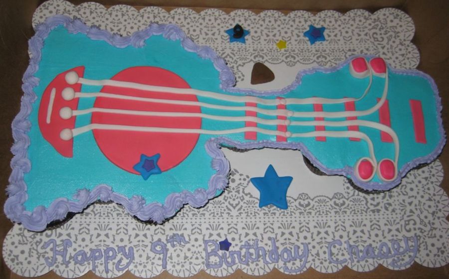 Guitar Cupcake Cake