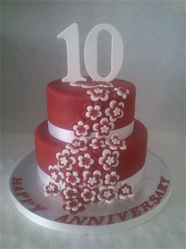 Happy 10th Wedding Anniversary Cake