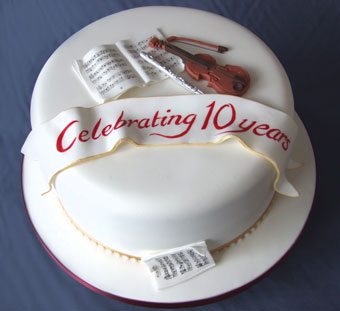Happy 10th Wedding Anniversary Cake