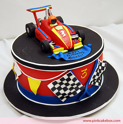 Happy Birthday Race Car Cake