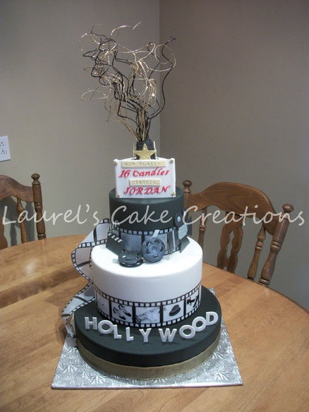 Hollywood Themed Birthday Cake
