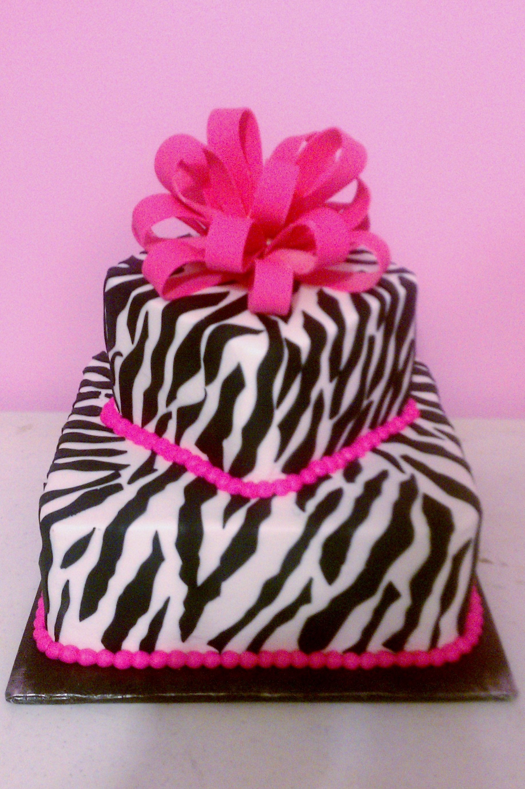 Hot Pink Zebra Cake Hot Pink Zebra Cake