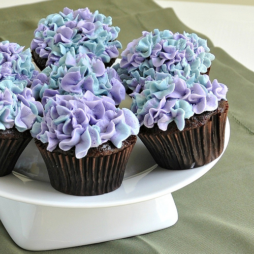 Hydrangea Cupcakes