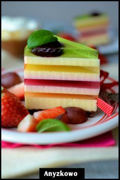 Jello Rainbow Layer Cake