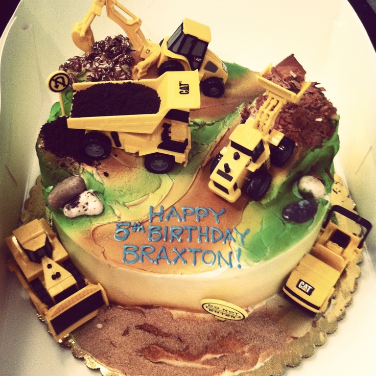 Little Boys Construction Birthday Cake Little Boys Construction Birthday Cake