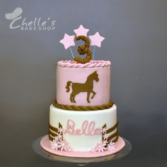 Little Girl Horse Birthday Cake