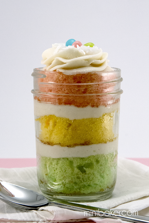 Mason Jar Pastel Easter Cake