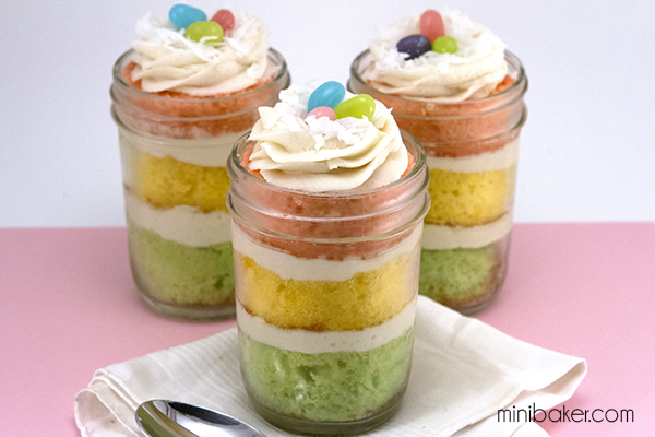 Mason Jar Pastel Easter Cake