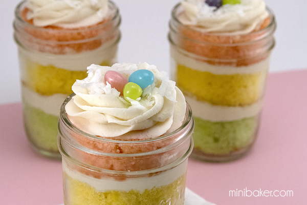 Mason Jar Pastel Easter Cake