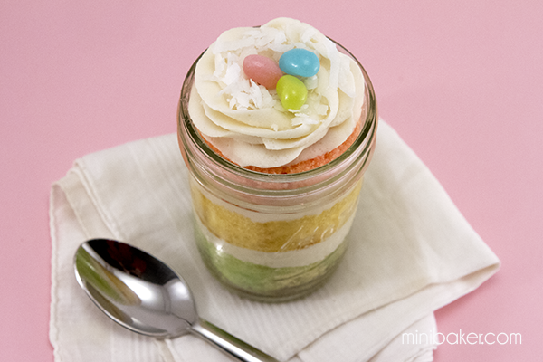 Mason Jar Pastel Easter Cake