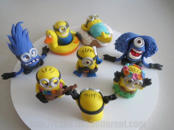 Minion Cupcake Fondant Toppers