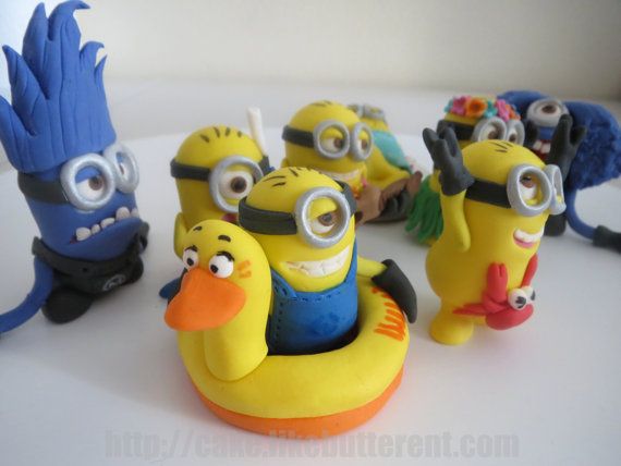 Minions Fondant Cake Toppers Minions Fondant Cake Toppers