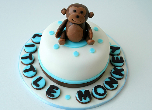 Monkey Themed Baby Shower Cake