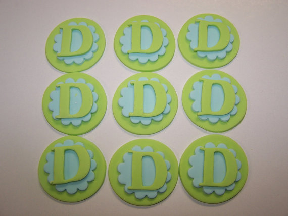 Monogram Letters for Fondant Cupcake Toppers Monogram Letters for Fondant Cupcake Toppers